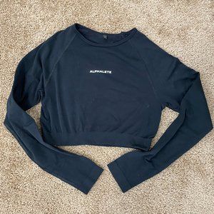 ALPHALETE Amplify Long Sleeve Crop - Black